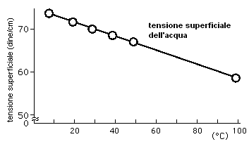 variazione della tensione superficiale con la temperatura