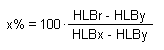 formula per il calcolo di HLB da due componenti